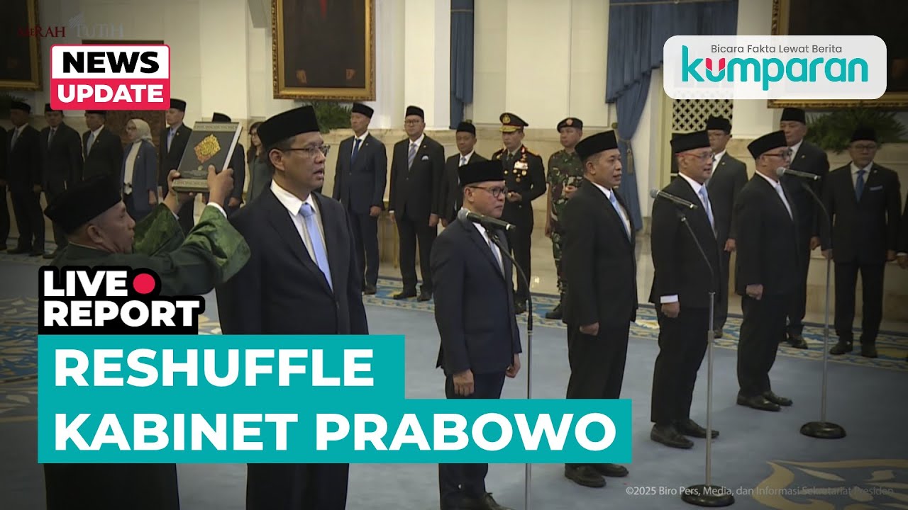 🔴LIVE STREAMING: Presiden Prabowo Lantik 5 Menteri Kabinet Merah Putih, Menkeu hingga Menkop Diganti