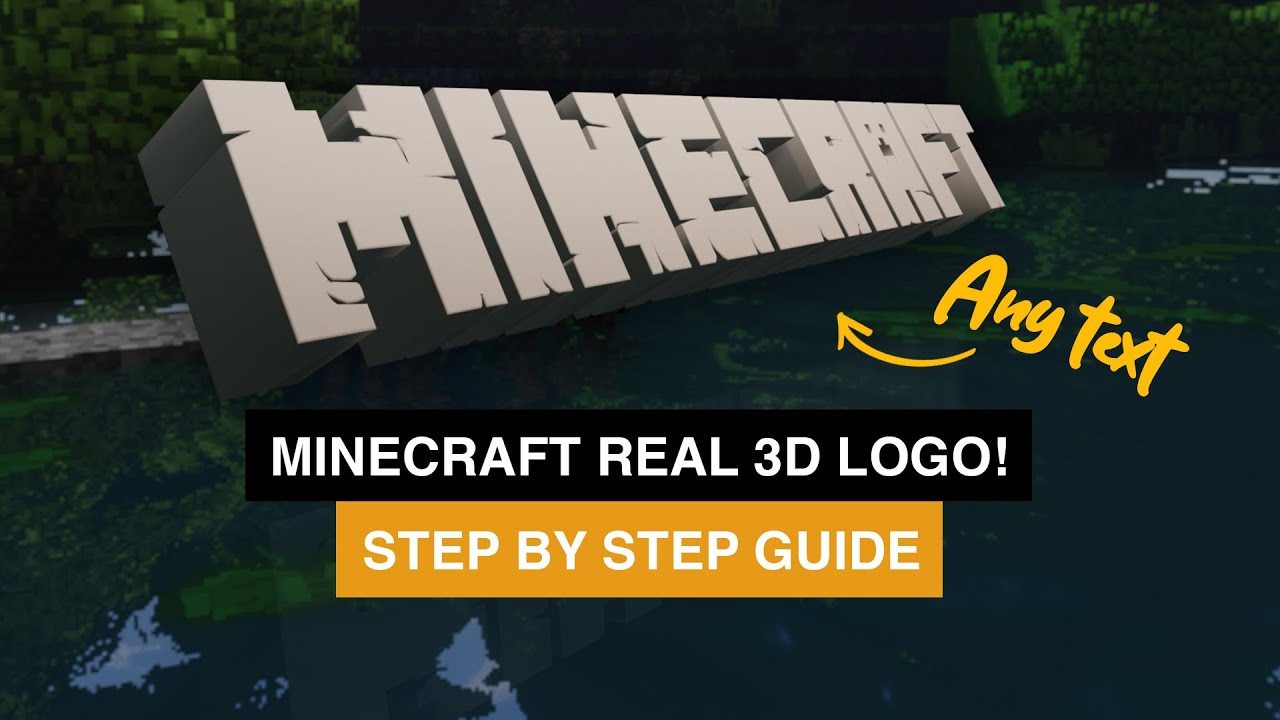 Creating The MINECRAFT Logo Using 3D Software (Step-by-Step)