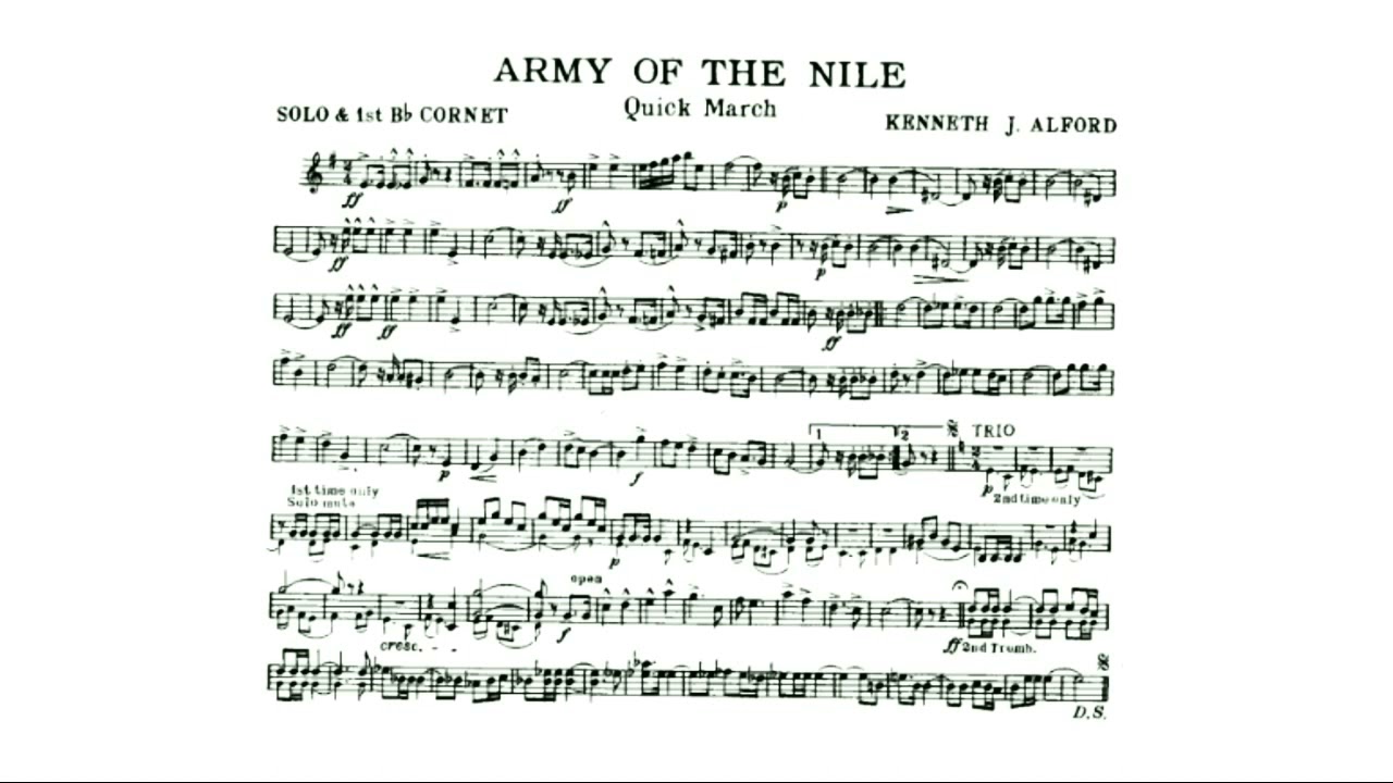 The Army Of The Nile March (Kenneth J. Alford) - Solo B-flat Cornet