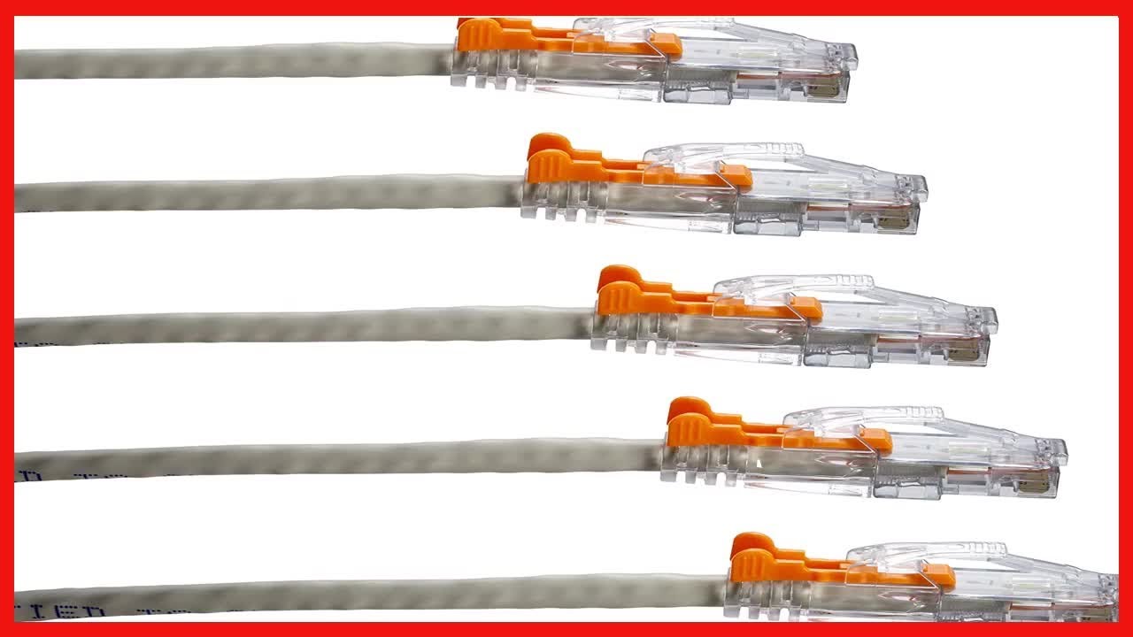 NTW 5ft Lockable CAT6 Ethernet Cable, net-Lock RJ45 Ethernet Network Patch Cable (UTP), Snagless