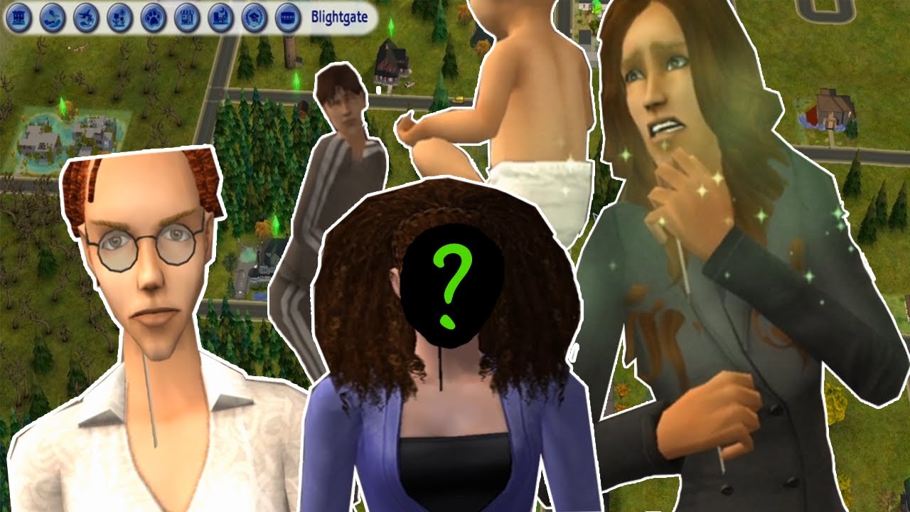 The Sims Whose Mouths Are On Their Foreheads (Sims 2, Blightgate)