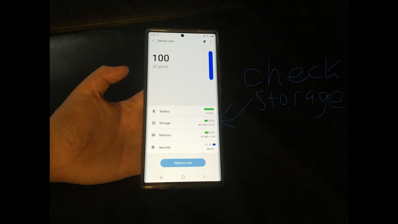 Galaxy note 20/note   20 ultra how to check storage