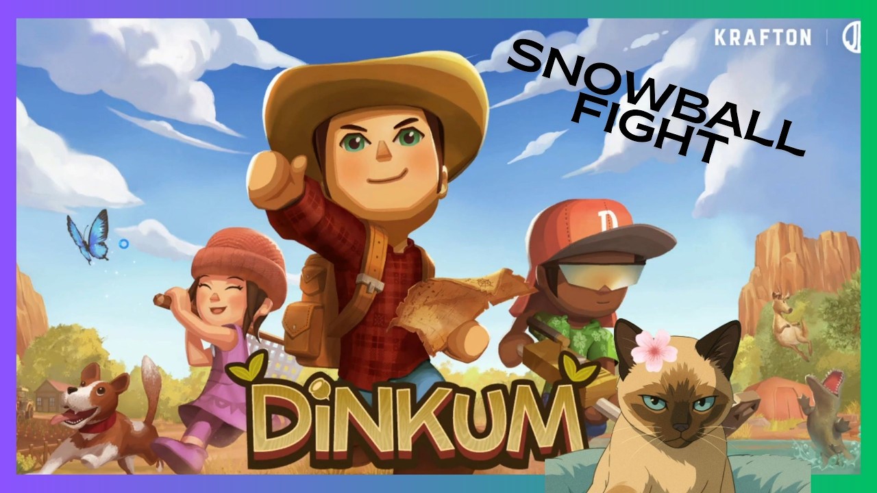 Snowball fight in Dinkum EP 66