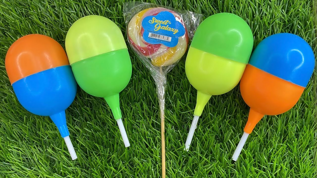 New Glitter Rainbow Lollipop Candy I Cutting | ASMR | Satisfying Video