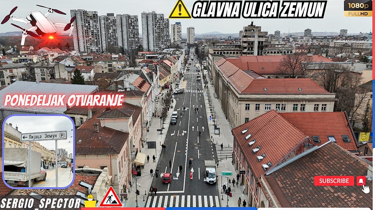 GLAVNA Ulica u Zemunu otvara se u ponedeljak za saobraćaj, poslednje pripreme #zemun