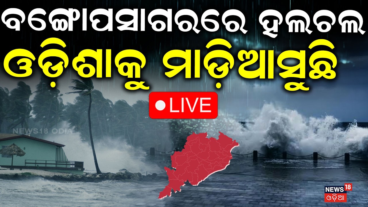 ମାଡ଼ି ଆସୁଛି ବଡ଼ ବର୍ଷା LIVE: Weather Update: Orange Alert For North Odisha ।Breaking News । Rain News