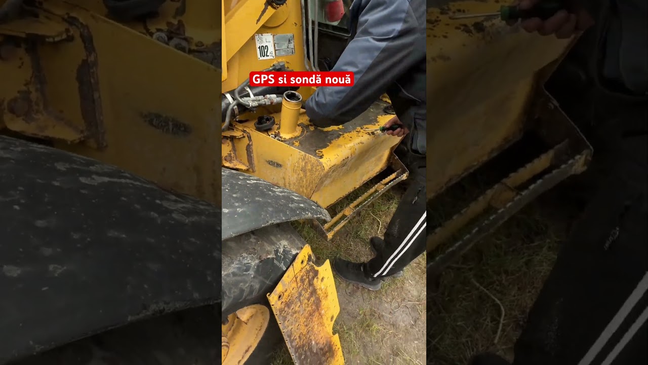 GPS si sonda noua pentru buldoexcavator Caterpillar. #gps #automobile #gpsmonitoring #excavator