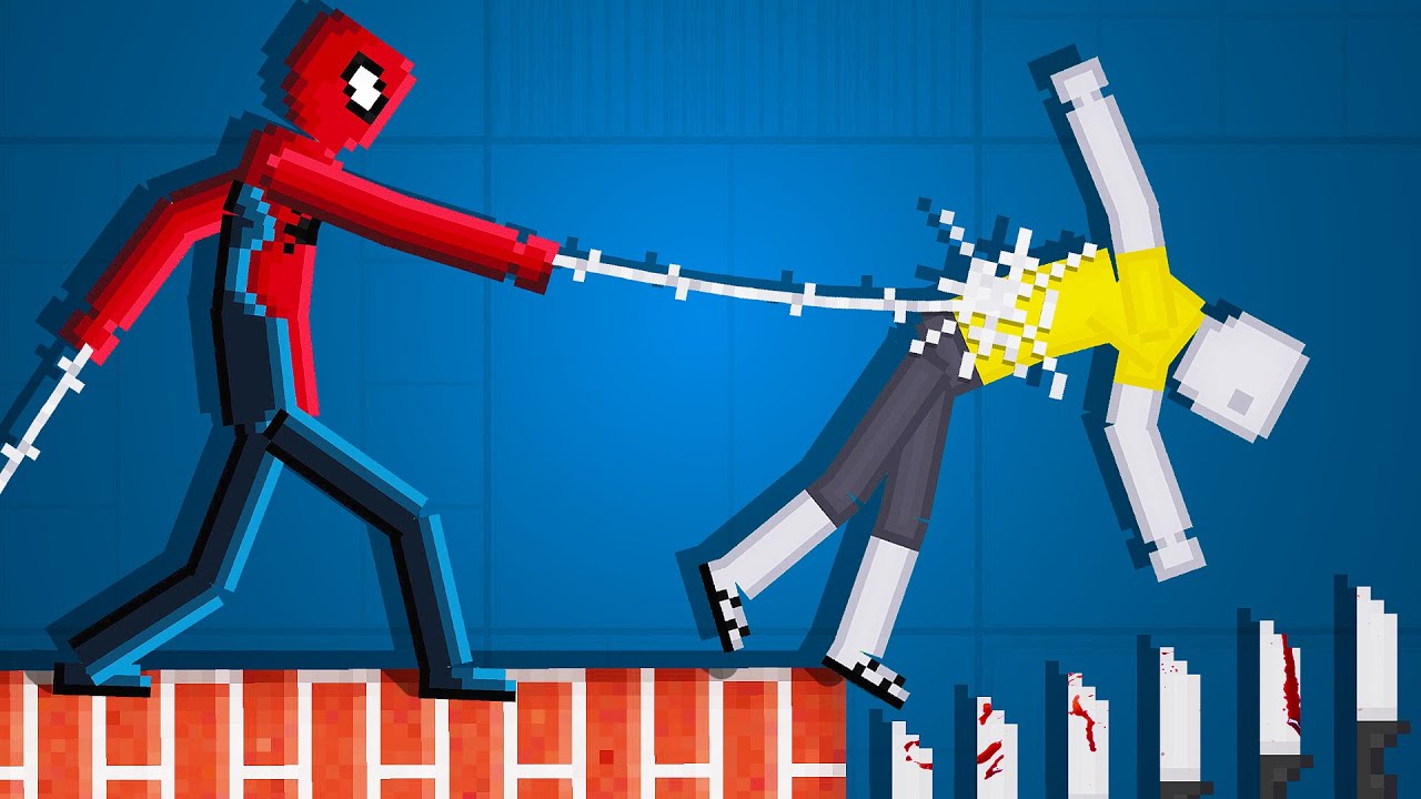 Spiderman SAVES Humans with Webs... (People Playground Mods)