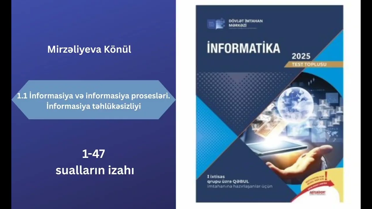 Dim 2025 test toplusu / Ilkin anlayislar /  1-47 suallarin  izahı