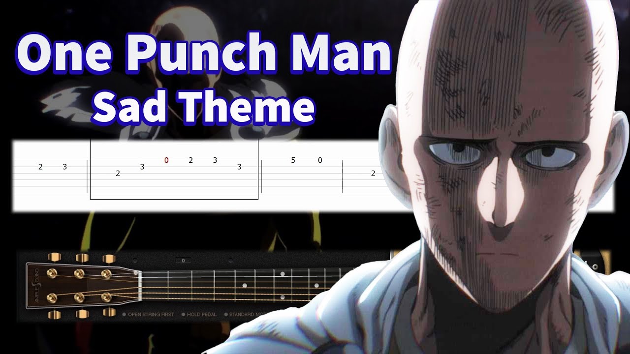 One Punch Man - Sad Theme - EASY Guitar tutorial (TAB)