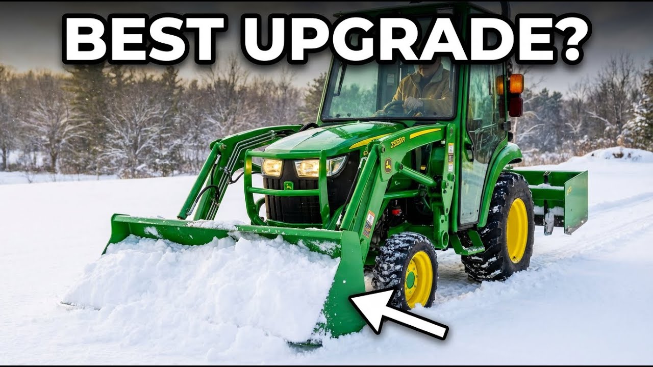 First Snow Plowing Of the Season USING THE JOHN DEERE 2038R