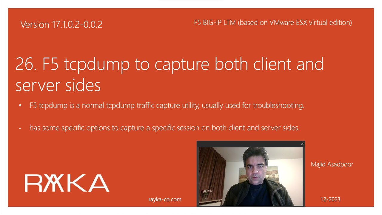 26. F5 tcpdump для захвата обеих сторон