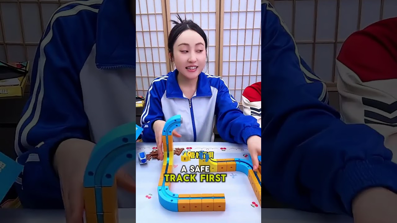 Funny Mini Train Track Challenge Gone Wrong! 😂#shorts