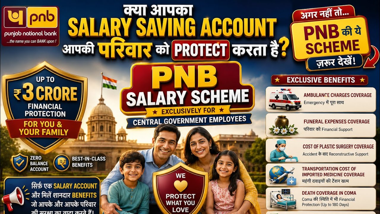 PNB Salary Account Benefits Explained | सरकारी कर्मचारियों के लिए सबसे शानदार योजना