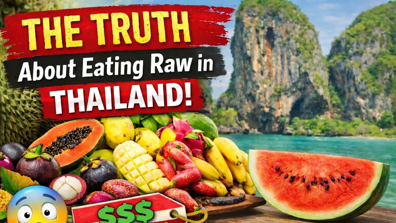 The TRUTH About How Much it Costs To Eat Raw Vegan Here In Thailand! 🇹🇭🤯🍉‼️🚨💸💷💶💵