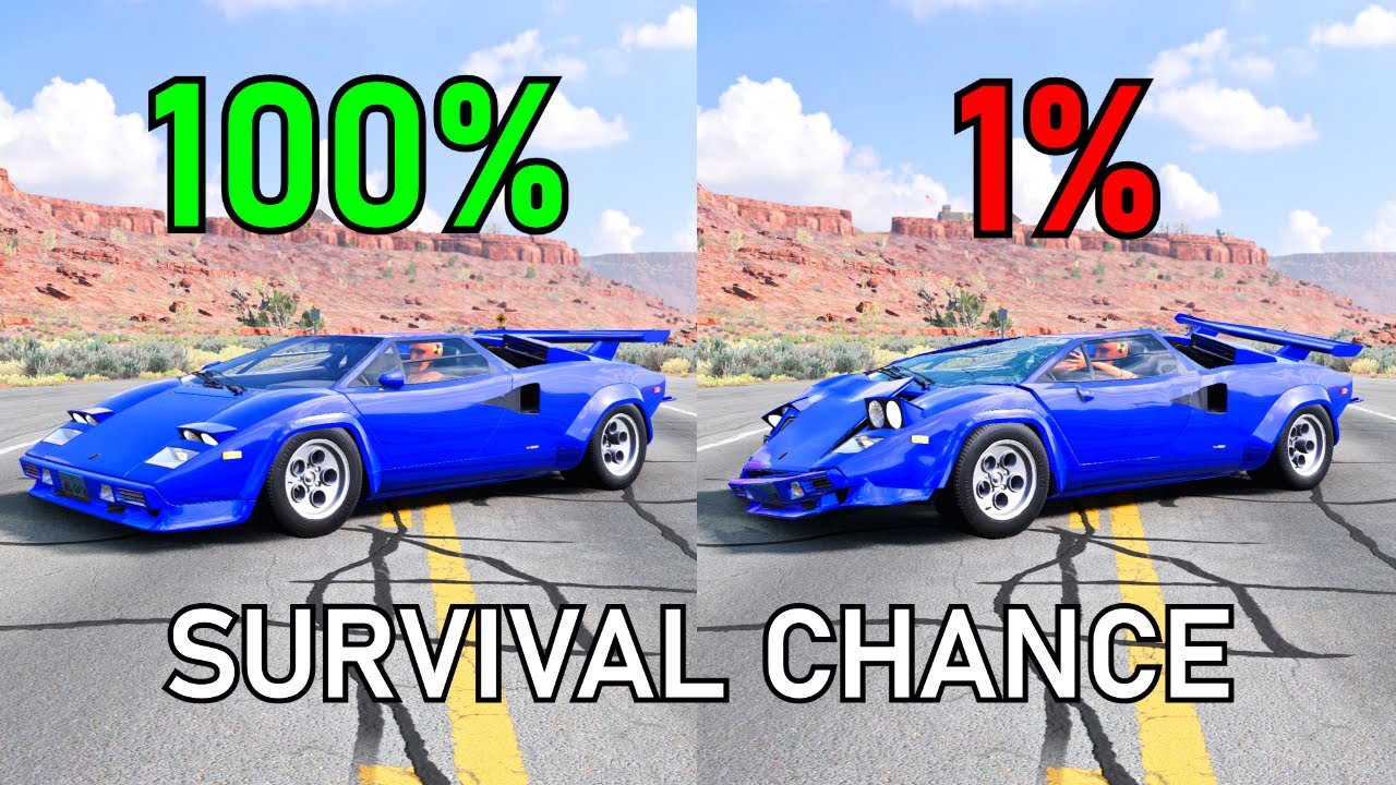 Realistic Survival Chance Crashes #26 (With Dummies) | BeamNG.drive