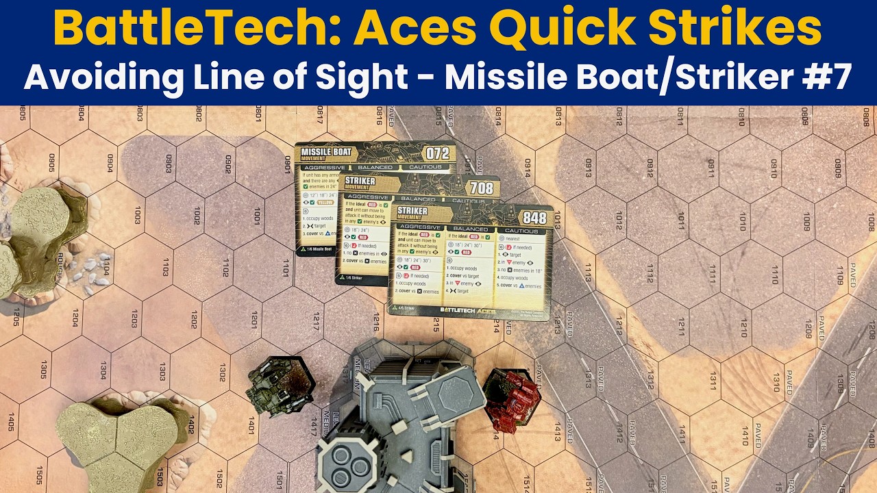 BattleTech: Aces Single Unit Movement Tutorial | Quick Strikes #6 | No Line of Sight | Alpha Strike