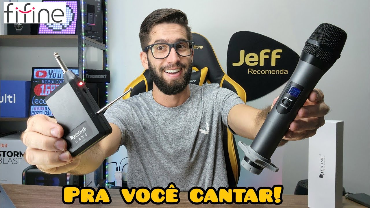 FIFINE K025: &Oacute;timo microfone sem Fio pra KARAOKE e Palestras! (An&aacute;lise Completa)