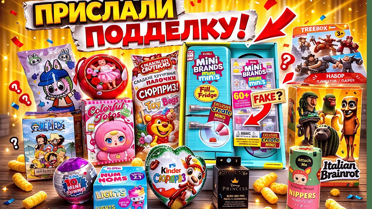 Распаковка сюрпризов | Mini Brands, Disney, One Piece | Прислали подделку?