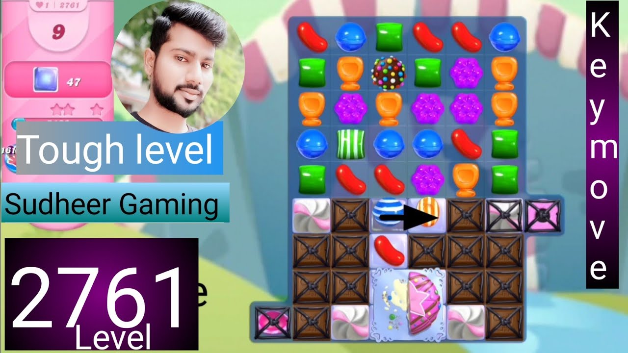 Candy crush saga level 2761 । Tough level । No boosters । Candy crush  2761 । Sudheer Gaming tips