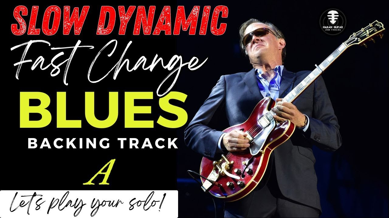 Slow Blues Backing Track – 12/8 Fast Change – Improvisation Jam in A