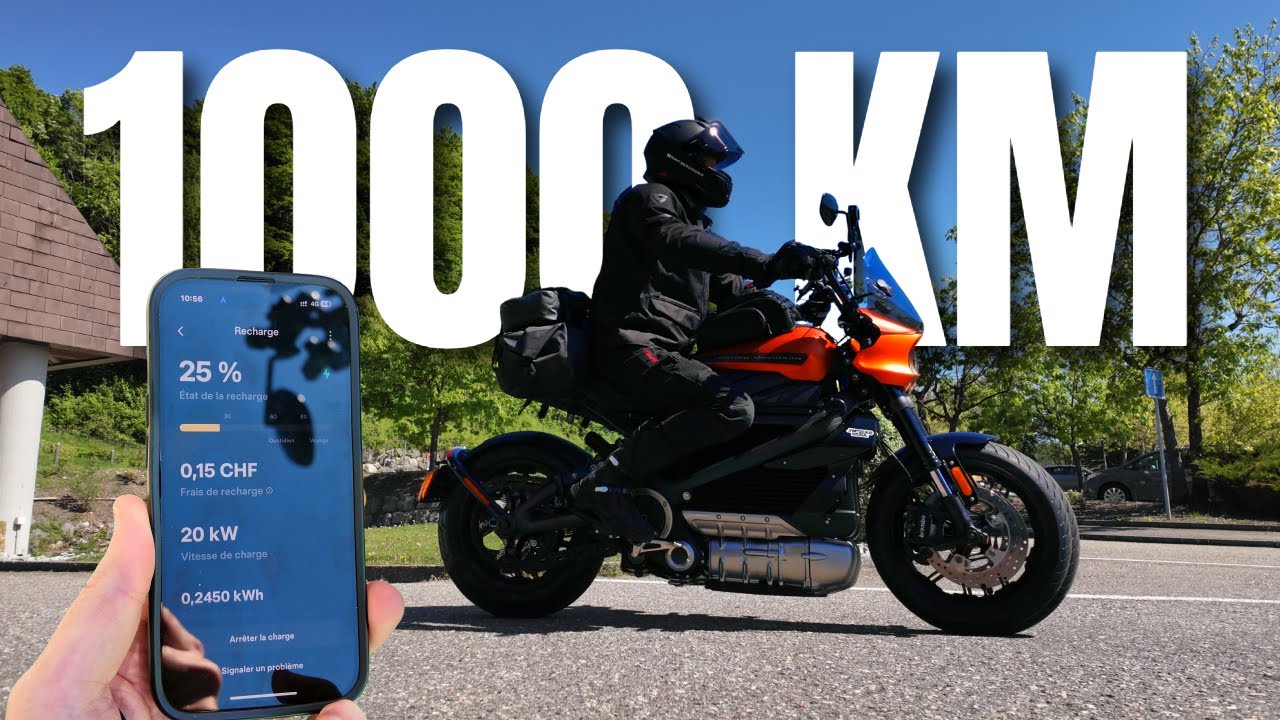 1000 km en Harley Davidson Livewire - Test Longue Distance #livewire  #electricmotorcycles