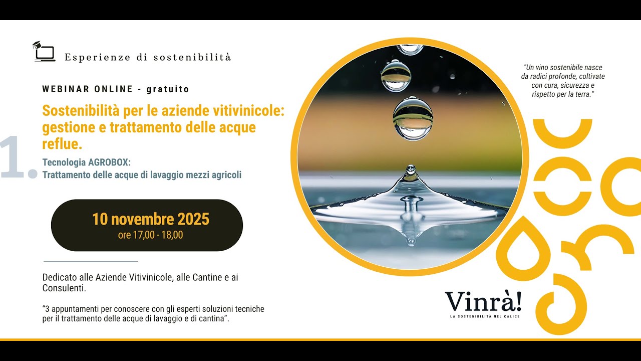 Gestione e trattamento delle acque reflue in aziende vitivinicole - Tecnologia AGROBOX