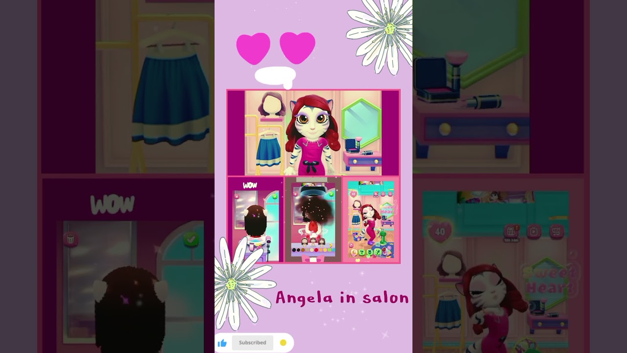 my angela 2|hair salon|#mytalkingangela2 #mytalkingangela2 5555