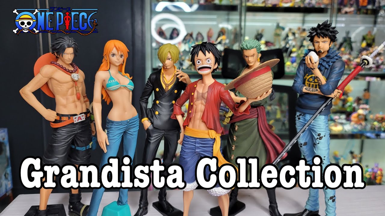 ONE PIECE GRANDISTA COLLECTION LUFFY NAMI ZORO SANJI LAW ACE Banpresto (TOY SHOWCASE REVIEW)