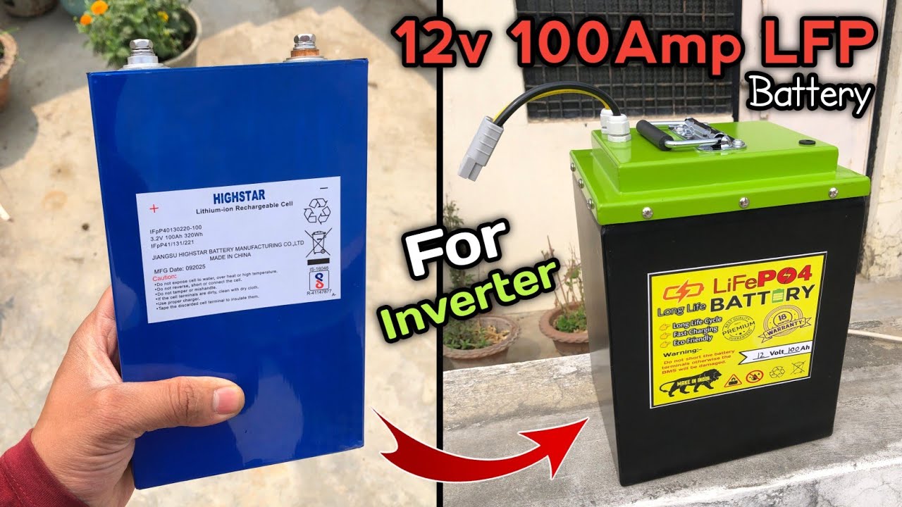 How To Make 12v 100Amp Lithium Phosphate Battery For Inverter Using Prismatic Cell