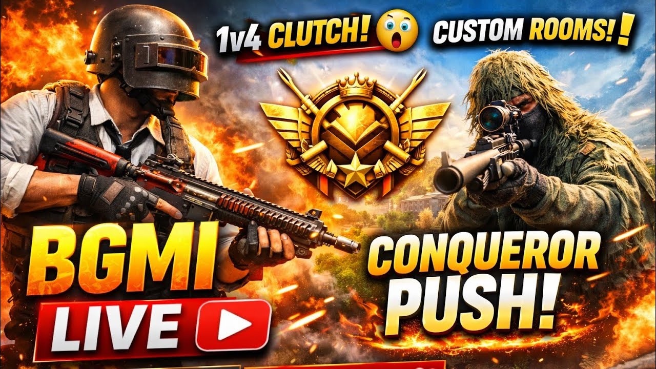 BGMI LIVE 1v4 Clutch Challenge 😱 | Rank Push to Ace/Conqueror 🏆