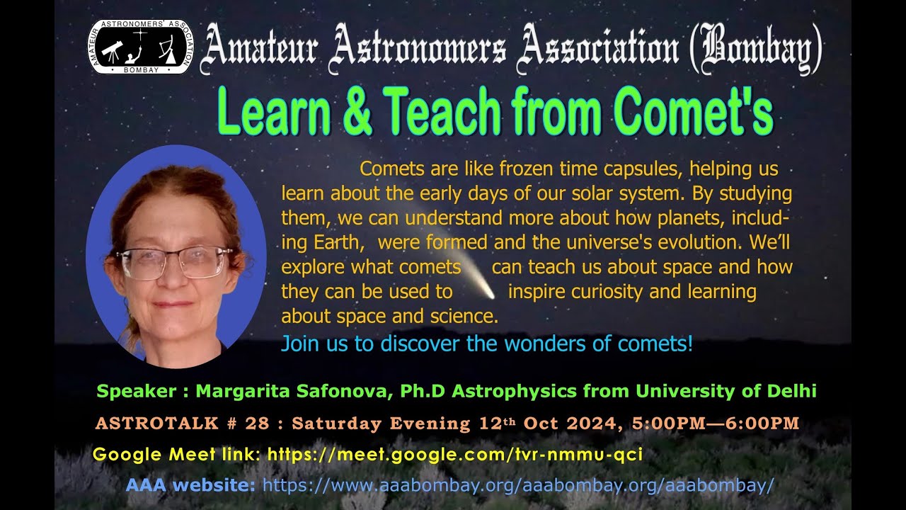 Learn & Teach from Comet's AstroTalk Session 28