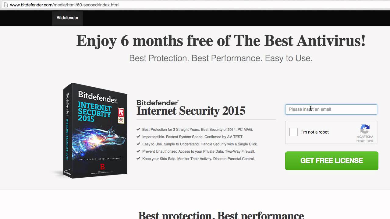 Бесплатный лицензионный ключ Bitdefender на 6 месяцев