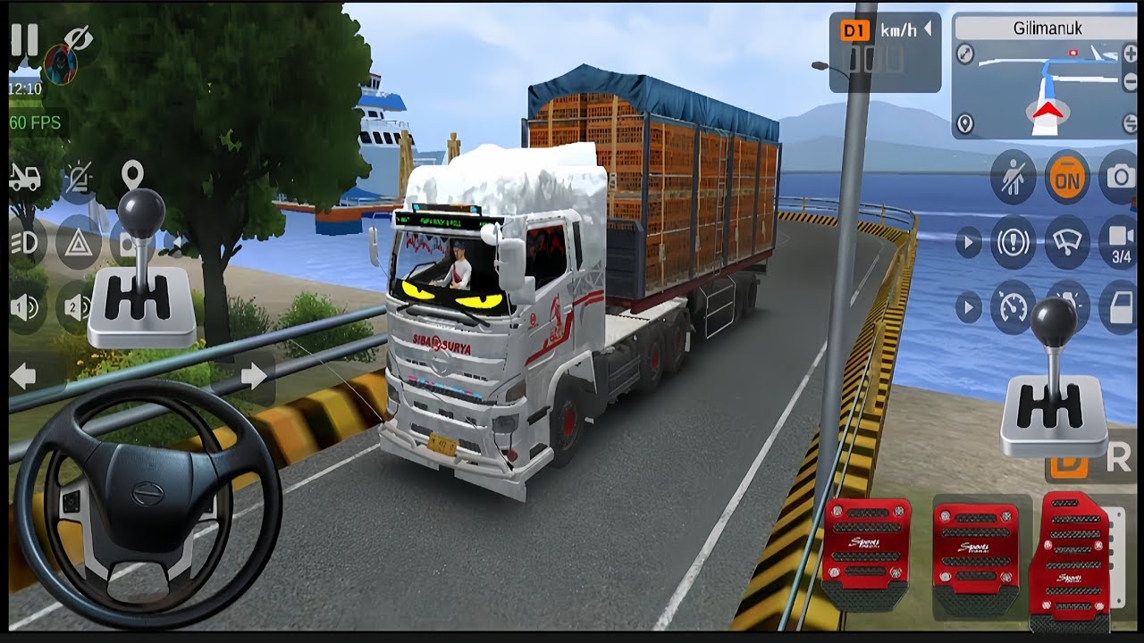 Truk Trailer HINO 500 Muatan Ayam | Truck simulator Indonesia