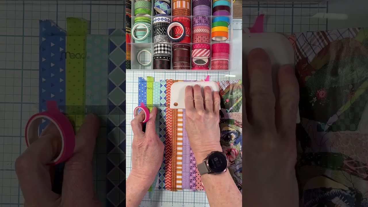 #ieebee Washi Tape Project in a Glue Book #gluebook #gluebookjournal #washitape