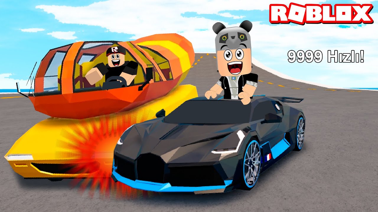 Bugatti ve Sosis Arabası ile Kapışıyoruz!! Yeni Arabalar Geldi - Panda ile Roblox Car Crushers 2