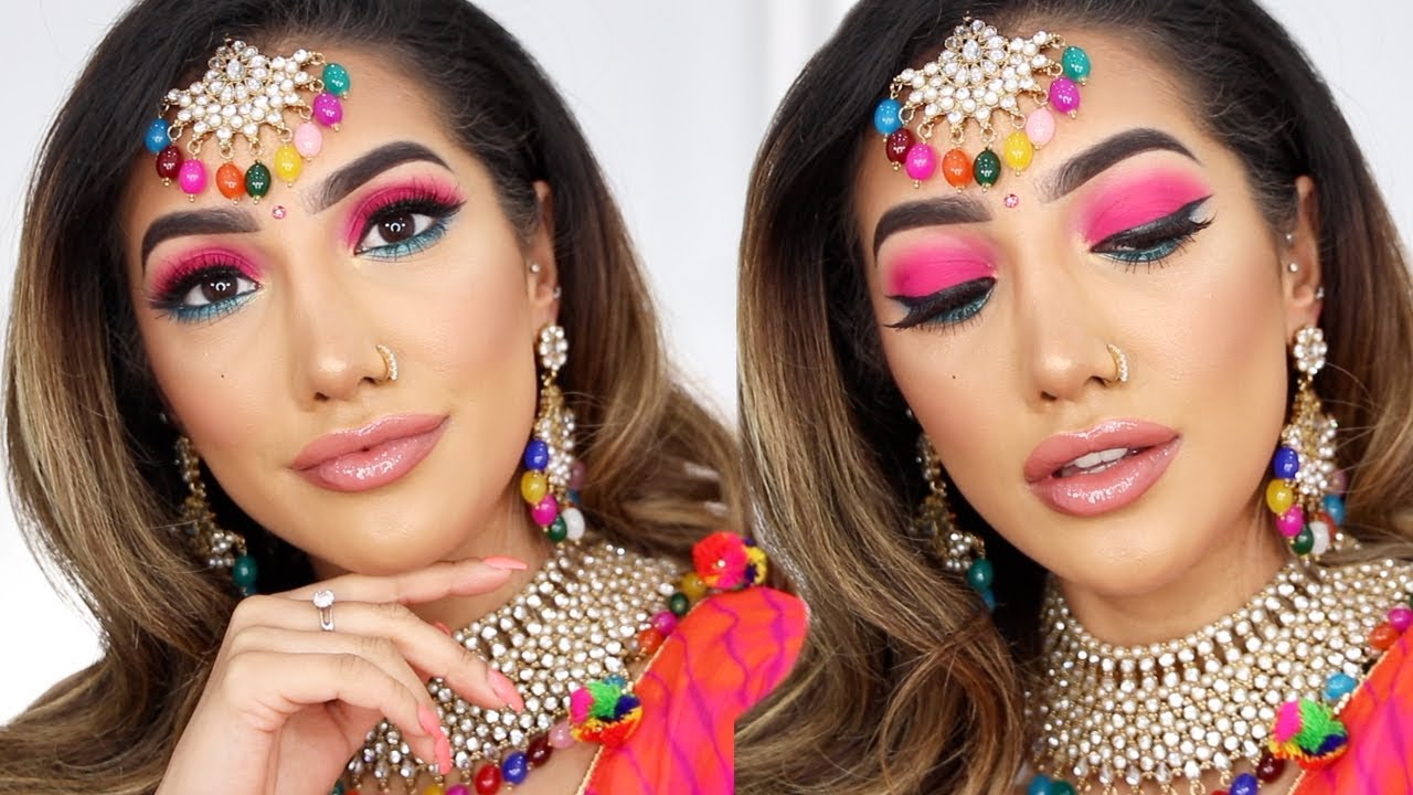 Colourful Indian Wedding Guest Makeup | AnchalMUA