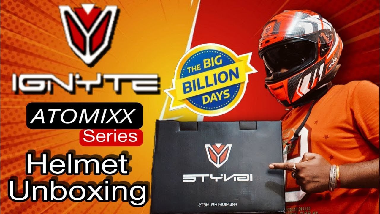Most Viral ignite IGN-4 Atomixx Helmet Glossy Red 😍 Unboxing 🫰