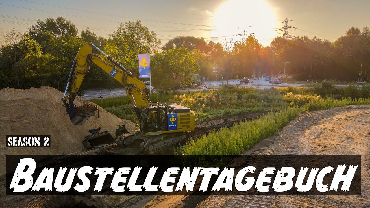 Baustellentagebuch #12 | Entw&auml;sserungsgr&auml;ben ziehen - Cat 330F