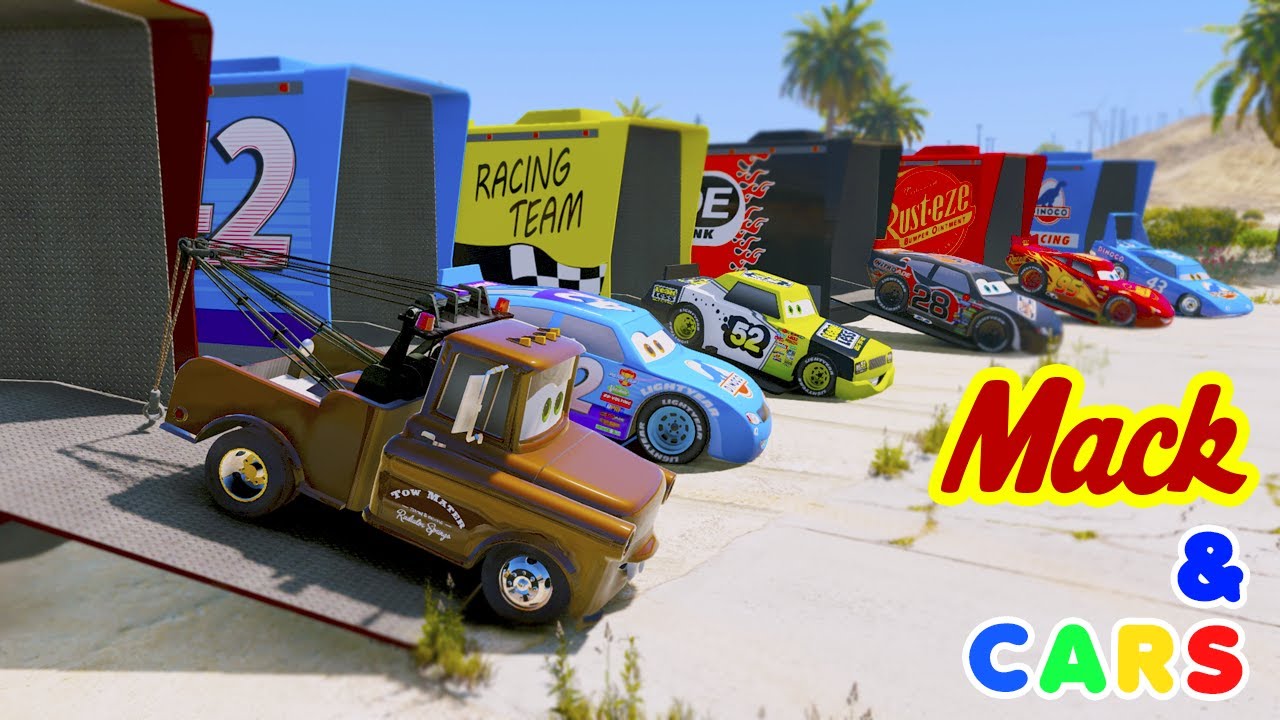 Mack Truck Transportation Cars 3 Dinoco King Dinoco 43 Lightning McQueen Disney Carros Rayo McQueen