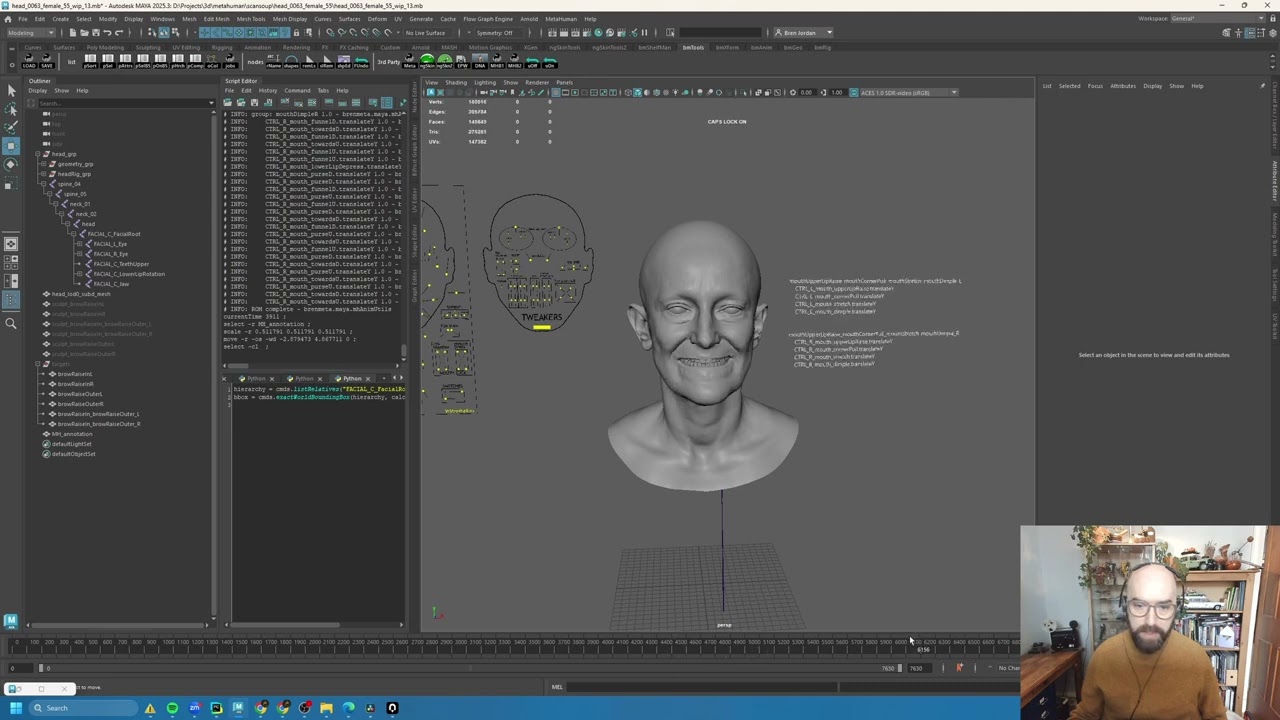 brenmeta - Creating a custom Metahuman face rig - pt7 - ingesting shapes and QC