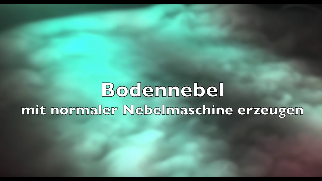Bodennebel mit normaler Nebelmaschine erzeugen