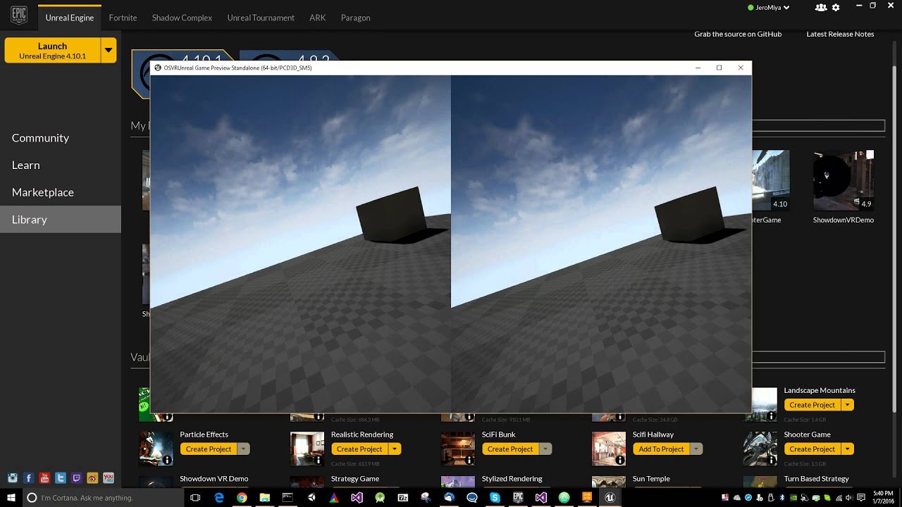 Adding OSVR to an Unreal Project