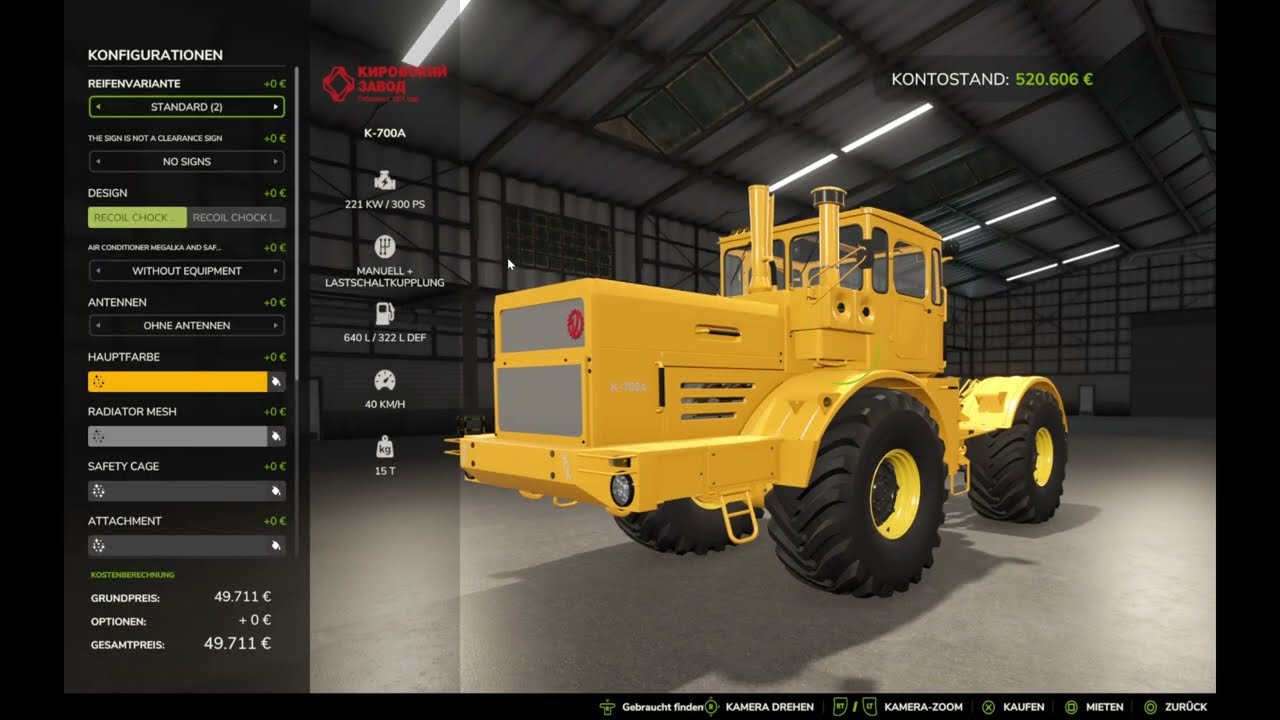 Landschaft Simulator 25 Pfälzer Wald Kirovets k700 + Fortschritt Landmaschinen #1 1 1