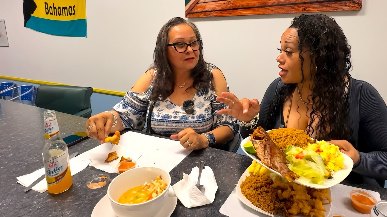 Took MY Bahamian Mom to try Bahamian food in AMerica