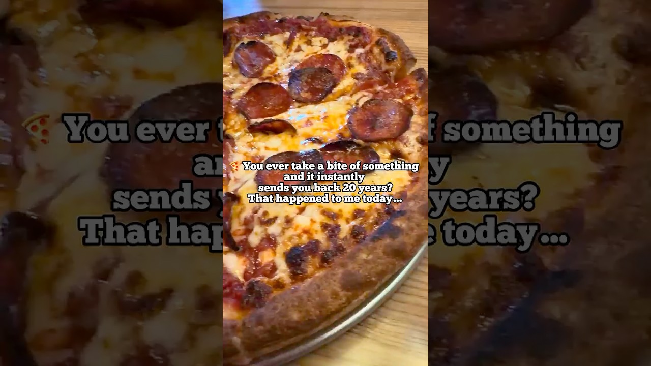 You ever take a bite of something that instantly sends you back 20 years? #nostalgia #pizza #foodie