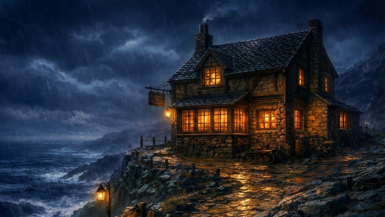 A Quiet Night at the Coastal Inn | Sleep Story & Rain Sounds