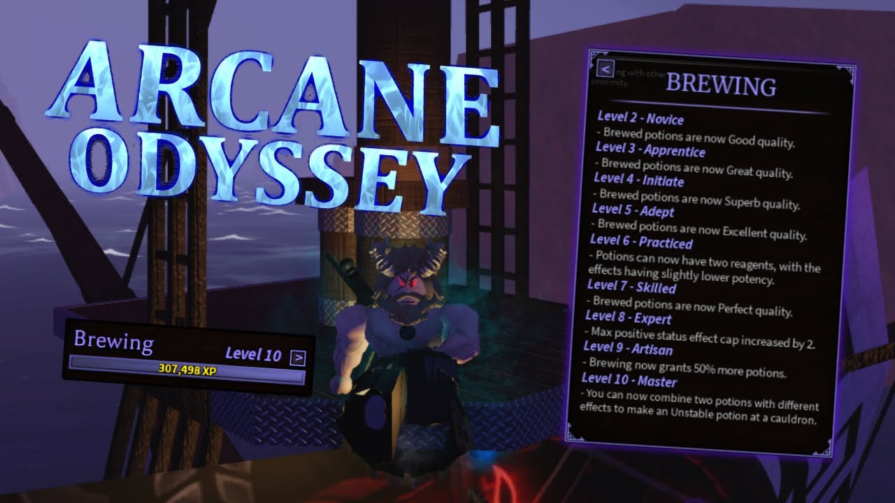 Учебное пособие по приготовлению зелий в Arcane Odyssey (полная версия).