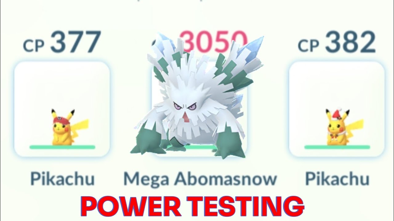 POWER TEST MEGA ABOMASNOW BATTLE IN POKEMON GO MYSTERY POKEMON IN POKEMON GO 