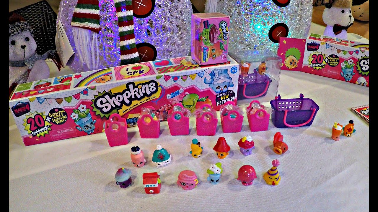 SHOPKINS Season 4 Mega Pack Of Shopkins: Earring Twins, Pup E House, Little Pet Collar, Doggy Bowl +